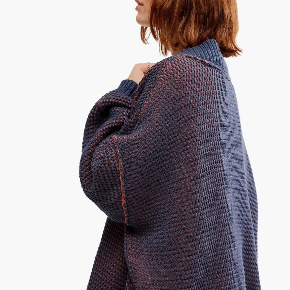 FREE PEOPLE MAISIE CHUNKY V NECK SWEATER M L
